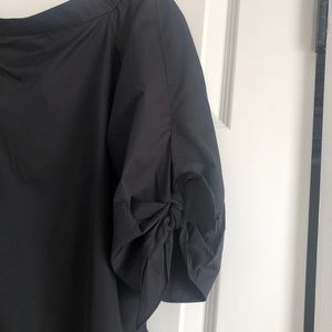 Tibi black off the shoulder 3/4 sleeve tunic top size 6